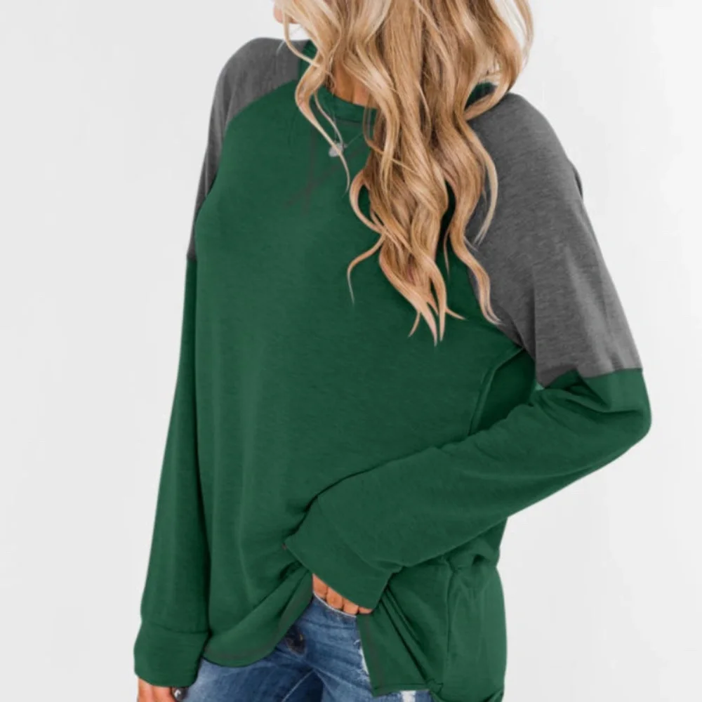 Color Block Raglan Sleeve Top - Picture 2 of 7